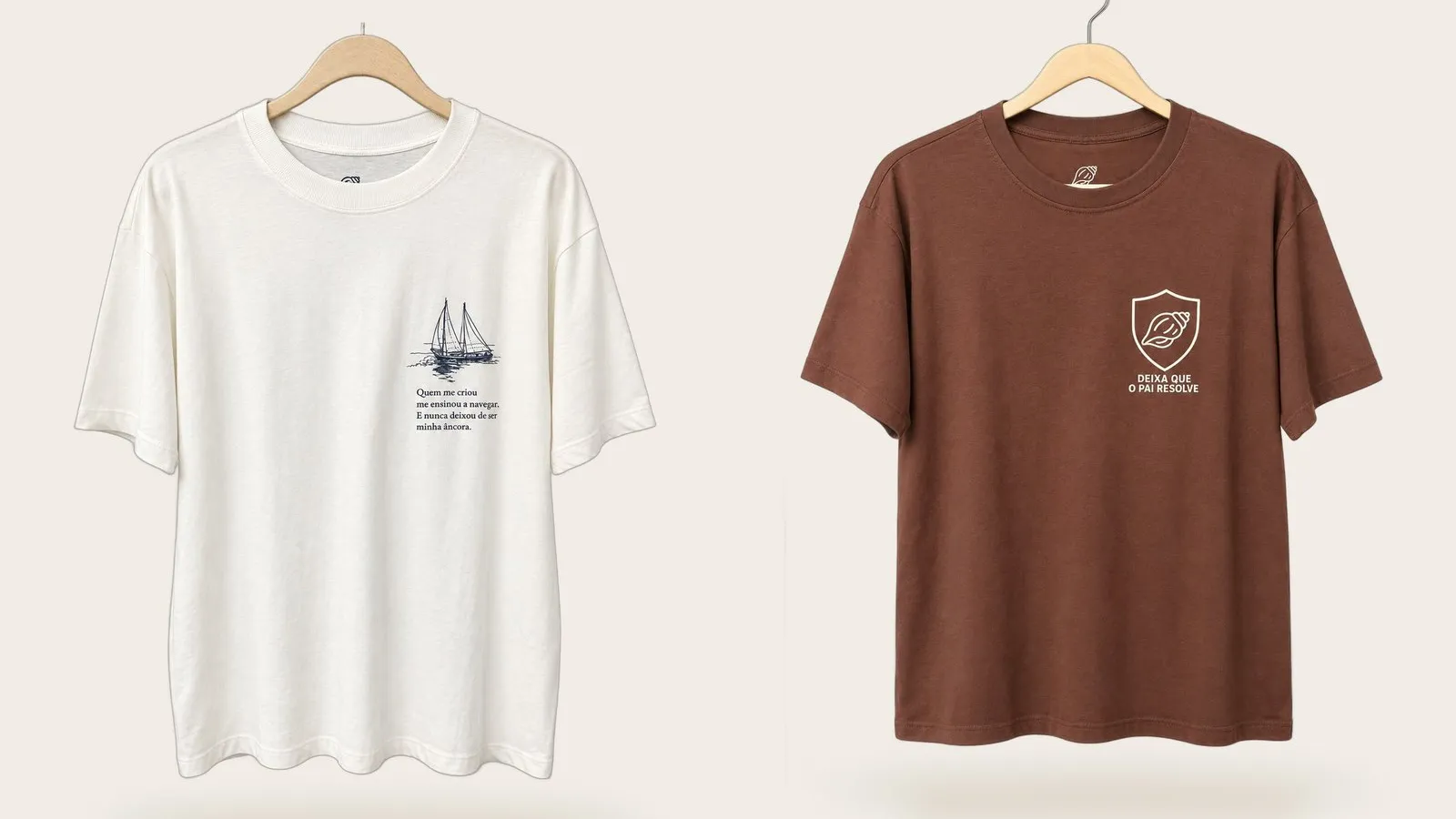 Camisetas Quem me criou e Deixa que o pai resolve